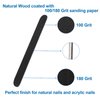 Emery Board Nail Files (24 Pack), 100/180 Grit Wooden Nail File for Natural Nails, 7 Inches Emory Filers Manicure Tool Set Disposable Nail File for Home Salon Black