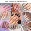 500Pcs Coffin Nail Tips Ballerina Full Cover Clear Nails for Acrylic False Nail Tips, 10 Sizes