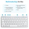 OMOTON Bluetooth Keyboard for Mac, Compact Wireless Keyboard Compatible with MacBook Pro/Air, iMac, iMac Pro, Mac Mini, Mac Pro Laptop and PC (Silver)