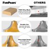 FivePears 7 PCS Roundover Router Bits Set 1/2 Inch Shank, Round Over Router Bits for Edging Forming, Including 1/8", 1/4", 5/16", 3/8", 7/16", 1/2", 3/4" Radius Rounding Router Bits