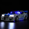 YEABRICKS LED Light for Lego-76917 Speed Fast 2 Furious Nissan Skyline GT-R Building Blocks Model (Lego Set NOT Included)
