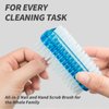 2 Pack Nail Cleaning Brush Fingernail Scrubber with Soft and Stiff Bristles Nail Scrub Brush for Men Women Kids 2 Sided Nail Brush for Effective Cleaning