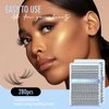 IECILI Lash Clusters Individual Lashes - 280pcs 20D Cluster lashes for DIY Lash Extensions -Super Thin & Soft Eyelashes 8-14mm C Curl Cluster Eyelash Extensions for Natural Wispy Look