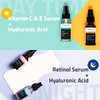YEOUTH Retinol Serum for Face - Vitamin C Serum for Face with Hyaluronic Acid Serum for Face - Retinol for Face Serum - Vitamin C Face Serum for Women - Skin Care Set 3x1 oz- Serum Set for Face