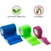 MEDca Self Adhesive Non Woven Cohesive Bandage COMBO PACK 1 Inch 2 Inch and 3 inch X 5 Yards 6 of Each Size Total of 18 Rolls 'Rainbow Color"