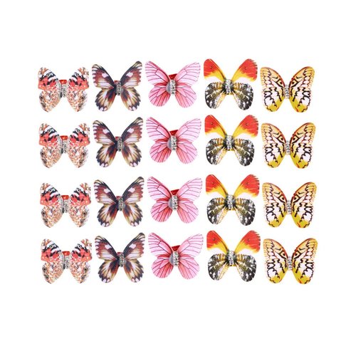 GALPADA 20pcs Hair Dreadlocks Braiding Beads Butterfly Hair Dreads Lock Ring Hair Braids Beads Wedding Hair Clip Aluminum Hair Coil Beads for Hair Dread Locks Ring Tiara Small Metal