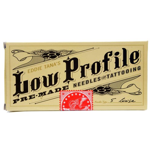ELEMENT TATTOO SUPPLY - Eddie Tana Low Profile - Tattoo Needles - Long Bar - Loose Round Shader - Box of 50 - Long Taper - 5RS