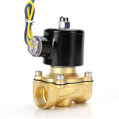 Beduan Brass Electric Solenoid Valve, 1/2" 12V Air Valve Normally Colsed for Water Air Gas Fuel Oil