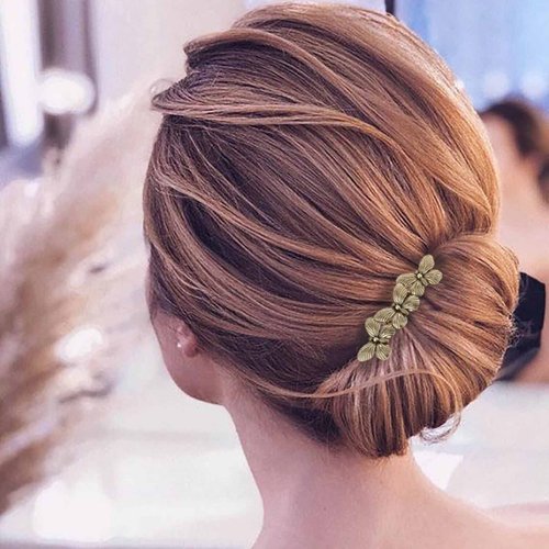 Iaceble Vintage Butterfly Hair Comb Clip Gold Butterfly Hair Side Comb Bohemia Gold Hair Combs Metal Hair Combs Barrette Decorative Hair Accessories For Women and Girl Headdress