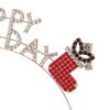 BinaryABC Christmas Headband,Rhinestones Happy Holiday Headband Xmas Stocking Headband,New Year Holiday Party Favors
