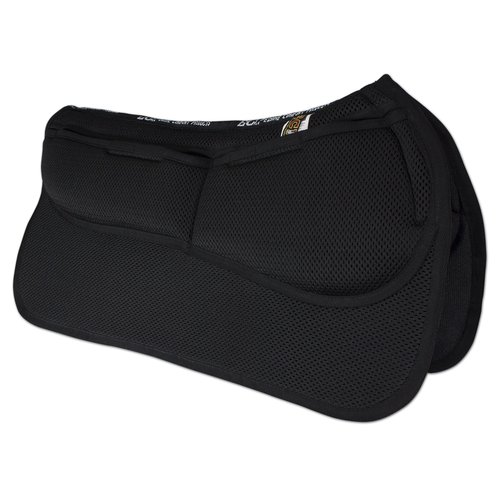ECP Equine Comfort Products 3D Mesh Western Saddle Pad with Adjustable Memory Foam, Black