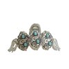 Generic Turquoise blue and silver western design metal native tribal hair claw clip
