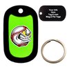 Custom Engraved Pet Tag - ANGRY BASEBALL LIME GREEN - Dog Tag - Tag-Z Wag-Z