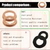 20PCS M12 Copper Oil Drain Plug Gaskets Crush Washer Automotive Parts Replacement for Ford Infiniti Nissan 11026-JA00A