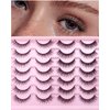 SQYlashes Wispy Cat Eye Lashes Short Natural False Eyelashes - Mixed 2 Styles, 14 Pairs, Black, MG04