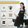 Multi-Purpose use Barber Apron, Black Apron with 2 Pockets, Waterproof Chef Apron for Men and Women, Useful for Various Purposes Such as Cooking, Grilling, Painting, Barber Aprons, Gardening and BBQ.