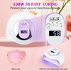108W UV Nail Lamp, LKE Travel UV Light for Gel Nails for Nail Lamp with 36pcs Lamp Beads and 4 Timers Quick Portable Drying UV LED Nail Lamp Professional Nail Art Tool for Home Salon (White)