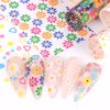 SILPECWEE 10 Rolls Flower Nail Foil Daisy Nail Transfer Foil Holographic Nail Art Foil Iridescent Foil for Nails Fingernail Stickers Nails for Women Manicure Design 3D Nail Art Decoration