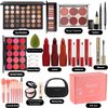 MISS ROSE M All In One Full Makeup Kit,Multipurpose Women's Makeup Sets,Beginners and Professionals Alike,Easy to Carry (Black)