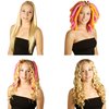 50 Pcs Heatless Spiral Hair Curlers 22inch Magic No Heat Hair Curls For Long Hair 6Pcs Styling Hooks DIY Hair Rollers Set（black）