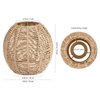 DOITOOL Retro Rattan Woven Pendant Light Cover, Boho Handwoven Rattan Natural Light Fixture, Bulb Guard Lamp Cage for Pendant Light, Lamp Holder, Ceiling Fan Light Bulb (Random Khaki Dark/Light)