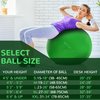 Fitvids Anti-Burst and Slip Resistant Exercise Ball Yoga Ball Fitness Ball Birthing Ball with Quick Pump, 2,000-Pound Capacity, Green, 22-inch, M