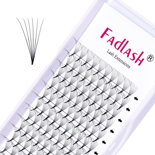 Premade Fans Eyelash Extensions 6D 0.07 D Durly Premade Lash Extensions Fans BlaDk Pointed Base Middle Stem Volume Lashes Natural Lash Fans Premade (6D-0.07D, 9-17mm)