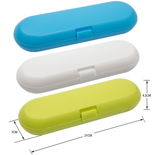 Nincha Plastic Electric Toothbrush Travel Case for Oral-B Pro Series, 3 packs (White&Blue&Green)