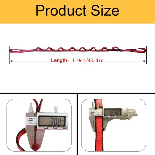 FOSER 2pcs Yoga Hammock Extension Strap Yoga Extender Strap Daisy Chain Fitness Pilates Stretch Belt Exercise Extend Strap Band (GRAY)