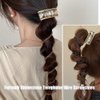 6Pcs Rhinestone Spiral Hair Ties Braided Telephone Wire Hair Bands for Women, Phone Cord Elastic Teleties Ponytail Holders Hair Accessories