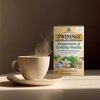 Twinings of London Tea Herbal Buttermint, Caffeine Free Peppermint Tea Blend with Natural Mint and Vanilla Flavor, 20 Individually Wrapped Tea Bags 