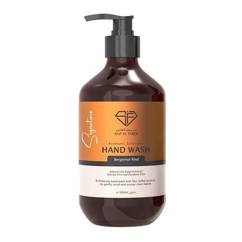 SAIF AL FARES Bergamot Rind Hand Wash Alcohol Free with Bergamot Scent Infused Natural Extract | Exfoliating Fine Milled Pumice Hand Soap 16.9 Fl Oz