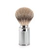MÜHLE Traditional Silvertip Badger Shaving Brush | Chrome Plated Stainless Steel Handle | Luxury Shave Accessory for Men