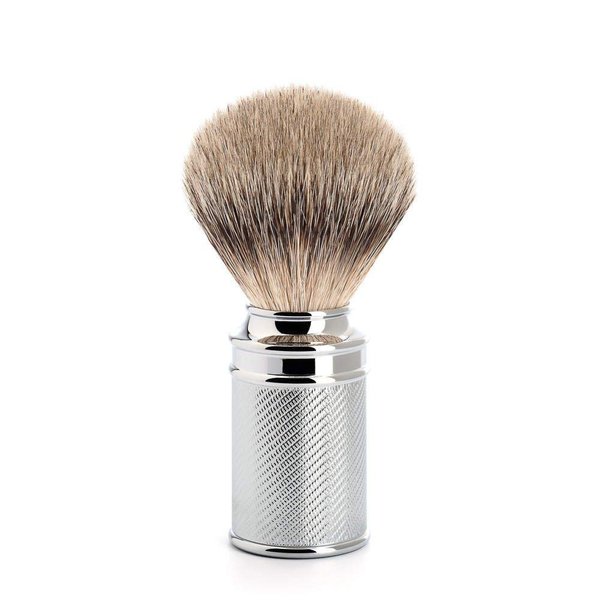 MÜHLE Traditional Silvertip Badger Shaving Brush | Chrome Plated Stainless Steel Handle | Luxury Shave Accessory for Men