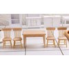 Z MAYABBO Wooden Dollhouse Furniture of Table & Chair, Miniature Dollhouse Accessories of Dining Room Accessory - 1/12 Scale