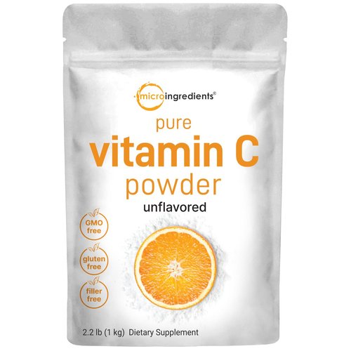 Pure Vitamin C Crystal Powder (Water Soluble Vitamin C 1000mg Per Serving), 1 KG (2.2 Pounds), Immune Vitamins and Strong Antioxidant, Pure Ascorbic Acid Powder Supplement