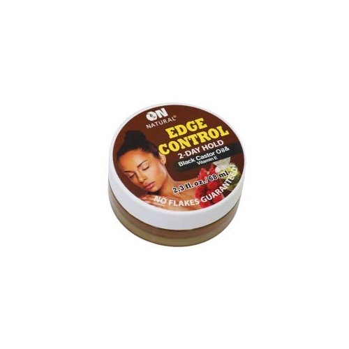 ON NATURALS 2 Day Hold Edge Control 2.3 Fl oz (BLACK CASTOR OIL & VITAMIN E)