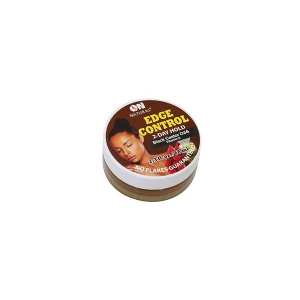 ON NATURALS 2 Day Hold Edge Control 2.3 Fl oz (BLACK CASTOR OIL & VITAMIN E)