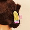 Elegant Hair Claw with Non-Slip Grip for Women and Girls - Simple Style Hair Clip for Ponytails and Braids (Pencil 3pcs)
