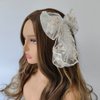 Lace Hair Bows French Barrette Hair Clip Hair Scrunchie Cute Gifts for Women Girls Party Decorations (A-2Pcs)