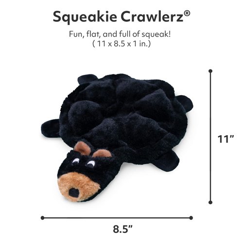 ZippyPaws Squeakie Crawler Plush Dog Toy, Chew Toy with 7 Squeakers and Stuffing, Bubba The Bear