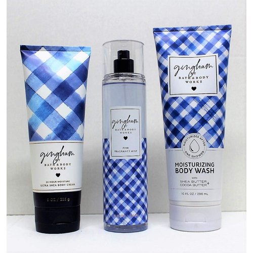 Gingham - 3 pc. Gift Set - Ultra Shea Body Cream, Fine Fragrance Mist and Moisturizing Body Wash (2019)