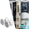 2pcs RV Magnetic Door Stop Holder Exterior, 2 Installations Ways Magnetic Door Stopper with Strong Adhesive & Screws RV Doorstops Holder Catch White for Camper, Trailer, Boat Compartments, Cargo