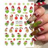 6 Sheets Christmas Nail Art Stickers 3D Self-Adhesive Snowflake Nail Stickers Green Monster Funny Cartoon Design Winter Xmas Nail Decals Nail Art Supplies for Women Girls Acrylic Nails DIY Xams