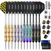 Turnart Darts Metal Tip Set - Steel Tip Darts Set Professional Metal Darts 12 pcs 22/24 Grams with Stylish Case Aluminum Shafts Extra 9 Flights
