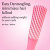 Rizos Curls Detangling Flexi Brush, Detangle Curly, Coily & Kinky Curls, Shower Brush, Reduce Hair Loss & Breakage, Distribute Product and Add Shine, Pink