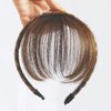 Front Hair Bangs Fringe Hair Extensions Synthetic Wigs Headband for Women Girls (Light Brown)