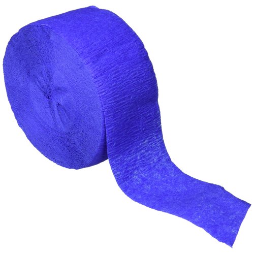 Premium Bright Royal Blue Crepe Paper Streamer - 81ft, 1 Piece - Perfect for Birthdays, Weddings, and Events
