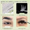 White Lashes Clusters Wispy Eyelash Extension Colored Eyelashes 10-18MM Reusable D Curl 60D Natural Individual Lashes Cosplay DIY Lash Extensions (White,120Pcs)