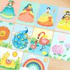 Suteng Arts and Crafts Kits for Kids, Creative Poke Art Fabric Puzzle Puncture Painting for Girls, 10 Sheets DIY Poking Drawing Dress Up Boards, Art Paper Craft Kit Kids Toys Gifts (Dream World)